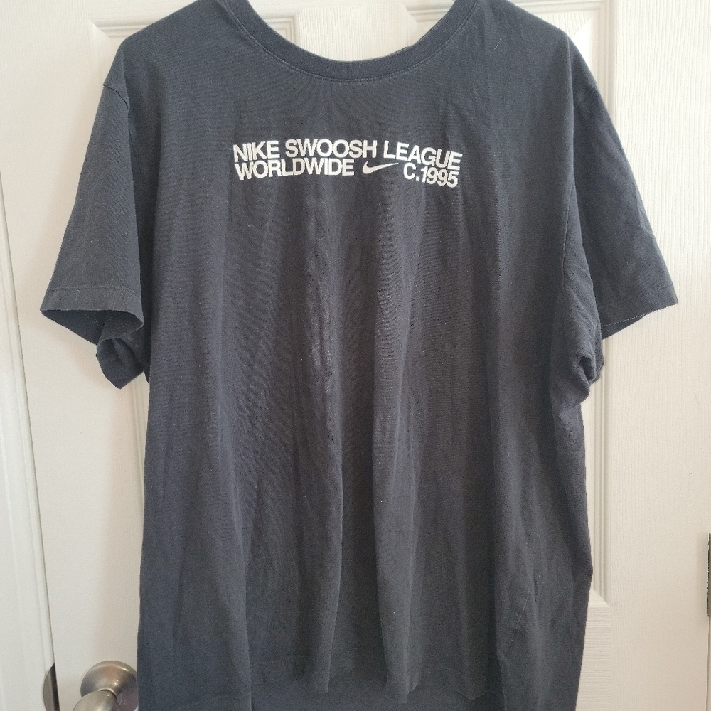 Men Nikes Short Sleeves Crew Neck Swoosh League Xlarge